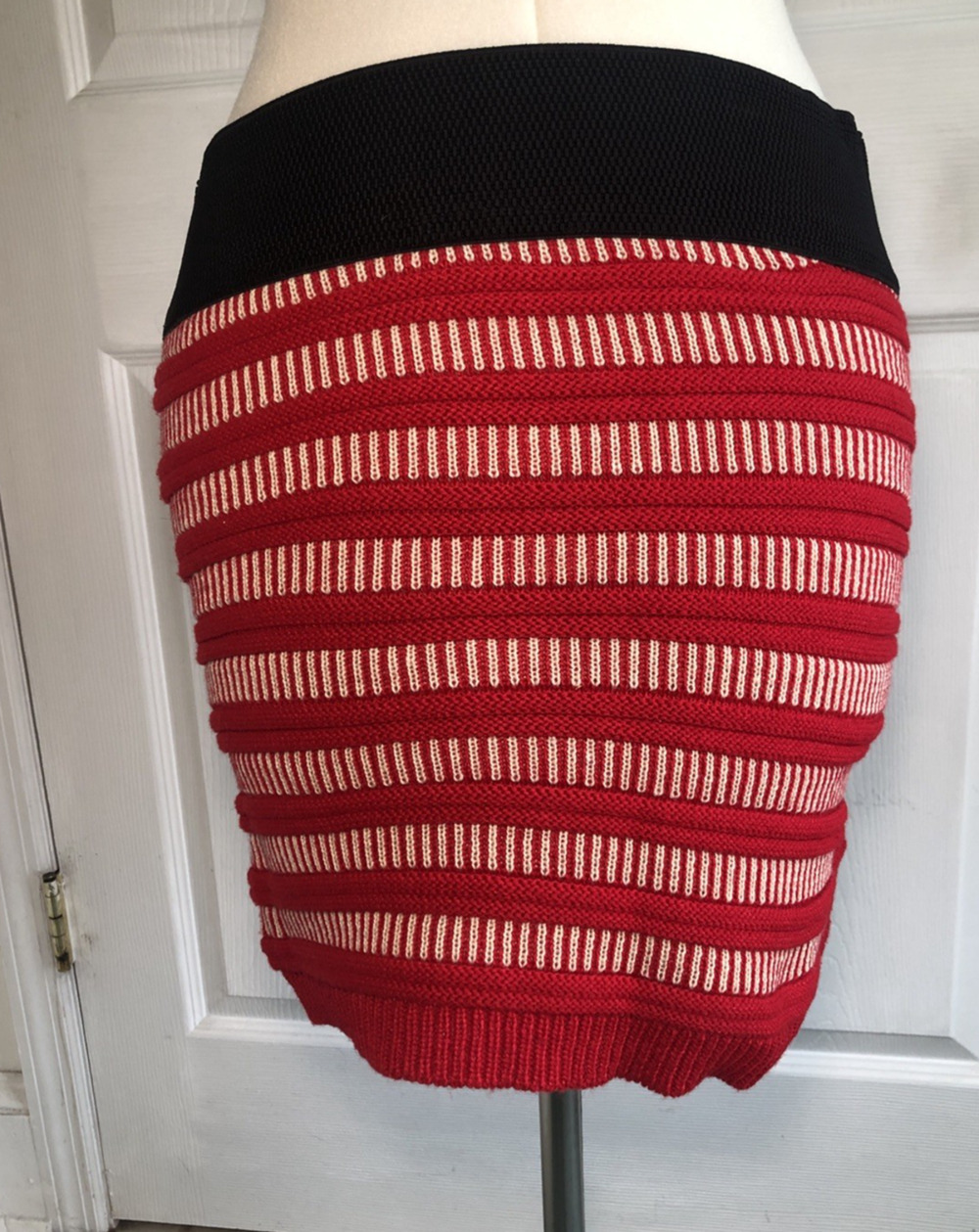 Y2K Textured Sweater knit Mini skirt XL stretch Mint Green 60s mod indie sleaze